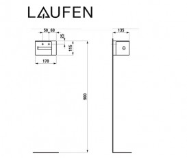 Утримувач для туалетного паперу Laufen Val лівий кераміка білий H8722810000001