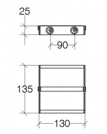 Держатель для туалетной бумаги Lineabeta Skuara латунь хром 52806.29