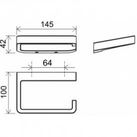 Тримач для туалетного паперу Ravak 10° латунь чорний матовий X07P565