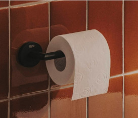 Тримач для туалетного паперу Roca Hotels метал чорний A817582C40