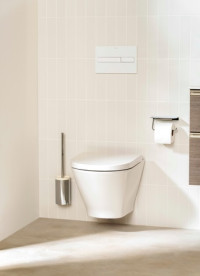 Тримач для туалетного паперу Roca Hotels Round з полицею метал хром A817581C00