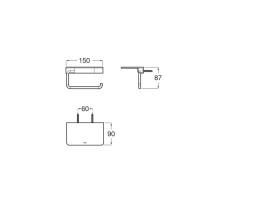 Тримач для туалетного паперу Roca Hotels Round з полицею метал хром A817581C00