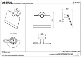 Держатель для туалетной бумаги Sonia Astral с крышкой латунь хром 181353