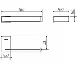Тримач для туалетного паперу Sonia S-Cube Black настінний чорний 173037