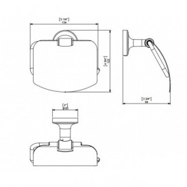 Тримач для туалетного паперу Sonia E-Plus з кришкою хром 124589