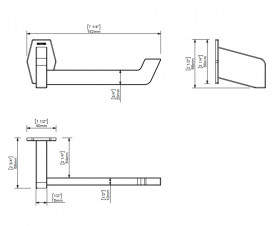 Тримач для туалетного паперу Sonia Luce відкритий латунь/акрилове скло чорний 182480