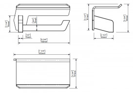 Тримач для туалетного паперу Sonia Luce з поличкою латунь/акрилове скло чорний 182473