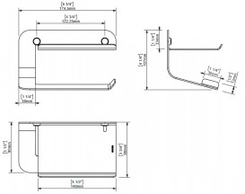Тримач для туалетного паперу Sonia Quick з поличкою алюміній білий матовий 184880