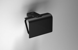Держатель для туалетной бумаги Sonia S6 Black с крышкой латунь чёрный 166473
