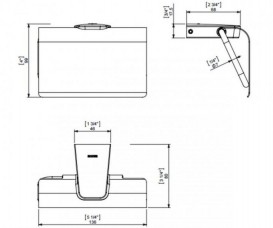 Держатель для туалетной бумаги Sonia S6 Black с крышкой латунь чёрный 166473