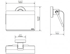 Тримач для туалетного паперу Sonia Tecno Project із кришкою латунь нікель 119516