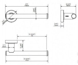 Тримач для туалетного паперу Sonia Tecno Project Black чорний матовий 166275