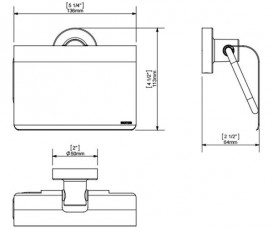 Тримач для туалетного паперу Sonia Tecno Project White з кришкою білий 166169