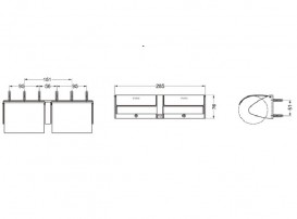 Держатель для туалетной бумаги TOTO настенный двойной хром GS714W