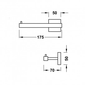 Держатель для туалетной бумаги Tres без крышки матовое розовое золото 10723606OPM