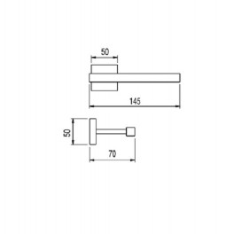 Держатель для туалетной бумаги без крышки Tres Cuadro-Tres настенный хром10763606