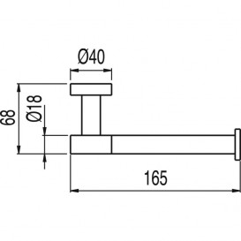 Тримач для туалетного паперу Tres Max-Tres настінний сталь 16163606AC