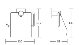 Держатель для туалетной бумаги VBI Saturn с крышкой металл золото VBI-040313GL