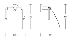Тримач для туалетного паперу VBI Uranus із кришкою метал золото VBI-040413GL