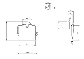 Держатель для туалетной бумаги Villeroy & Boch Elements - Tender с крышкой матовый никель TVA15101300064