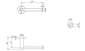 Держатель для туалетной бумаги Villeroy & Boch Elements - Tender матовое золото TVA15101400076