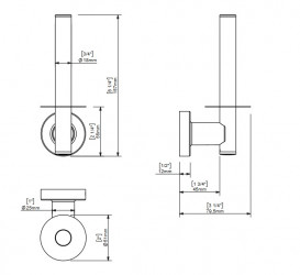 Держатель для запасного рулона туалетной бумаги Sonia Tecno Project латунь хром 183968