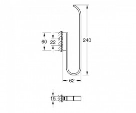 Держатель для запасного рулона туалетной бумаги Grohe Selection металл темный графит матовый 41067AL0