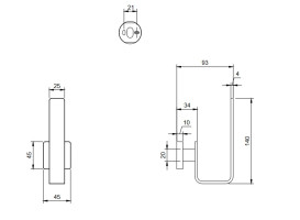 Тримач для запасного рулону туалетного паперу Villeroy & Boch Elements - Striking латунь матове золото TVA15201500076