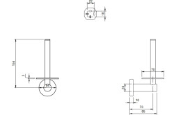 Тримач для запасного рулону туалетного паперу Villeroy & Boch Elements - Tender матовий нікель TVA15101500064