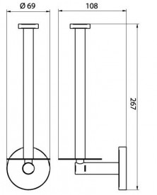 Тримач для запасного рулону туалетного паперу Haceka Pro2500 TEC 1138404