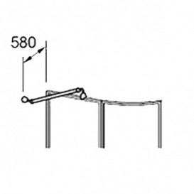 Тримач до шторкою для ванни Ravak Rosa VSK2 короткий білий B110000001