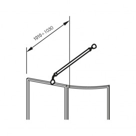 Держатель к шторке для ванны Ravak Rosa VSK2 длинный белый B110000002