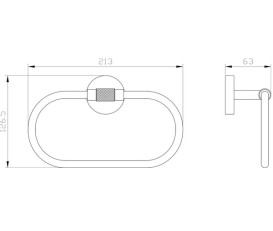 Держатель-кольцо для полотенец Аквародос Лоренцо 9213 см черный АР000113370