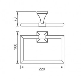 Держатель-кольцо для полотенец Devit Classic латунь хром 6050151