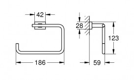 Держатель-кольцо для полотенец Grohe Essentials Cube темный графит матовый 40510AL1