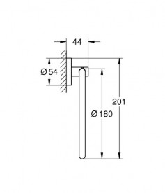 Держатель-кольцо для полотенец Grohe QuickFix Start металл черный матовый 411742430
