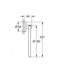 Держатель-кольцо для полотенец Grohe QuickFix Start металл хром 41174000