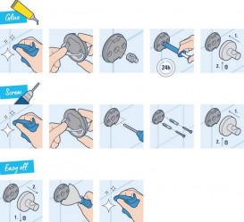 Держатель-кольцо для полотенец Grohe QuickFix Start металл хром 41174000