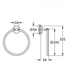 Держатель-кольцо для полотенец Grohe Start Cosmopolitan металл хром 41167000
