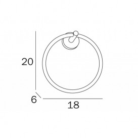 Держатель-кольцо для полотенец Inda Forum хром A36160 CR