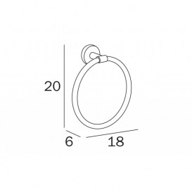 Держатель-кольцо для полотенец Inda Gealuna хром A10160 CR