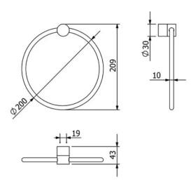 Держатель-кольцо для полотенец Kludi Vela R хром 5897805