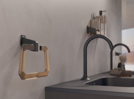 Держатель-кольцо для полотенец Sonia Luce латунь/акриловое стекло черный/коричневый 182572