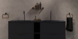 Держатель-кольцо для полотенец Sonia Luce латунь/акриловое стекло черный/коричневый 182572