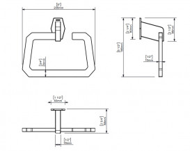Тримач-кільце для рушників Sonia Luce латунь/акрилове скло чорний/коричневий 182572