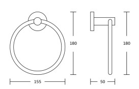 Держатель-кольцо для полотенец VBI Venus металл никель VBI-040003NI