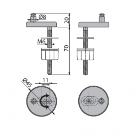 Тримач петель AlcaPlast кришка з нержавіючої сталі P106