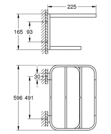 Держатель-полка для полотенец Grohe Selection хром 41066000