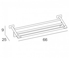Тримач-полиця для рушників Inda Lea хром A18680 CR
