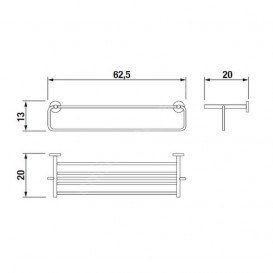 Тримач-полиця для рушників Jika Basic хром H3813A60040001